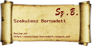 Szekulesz Bernadett névjegykártya
